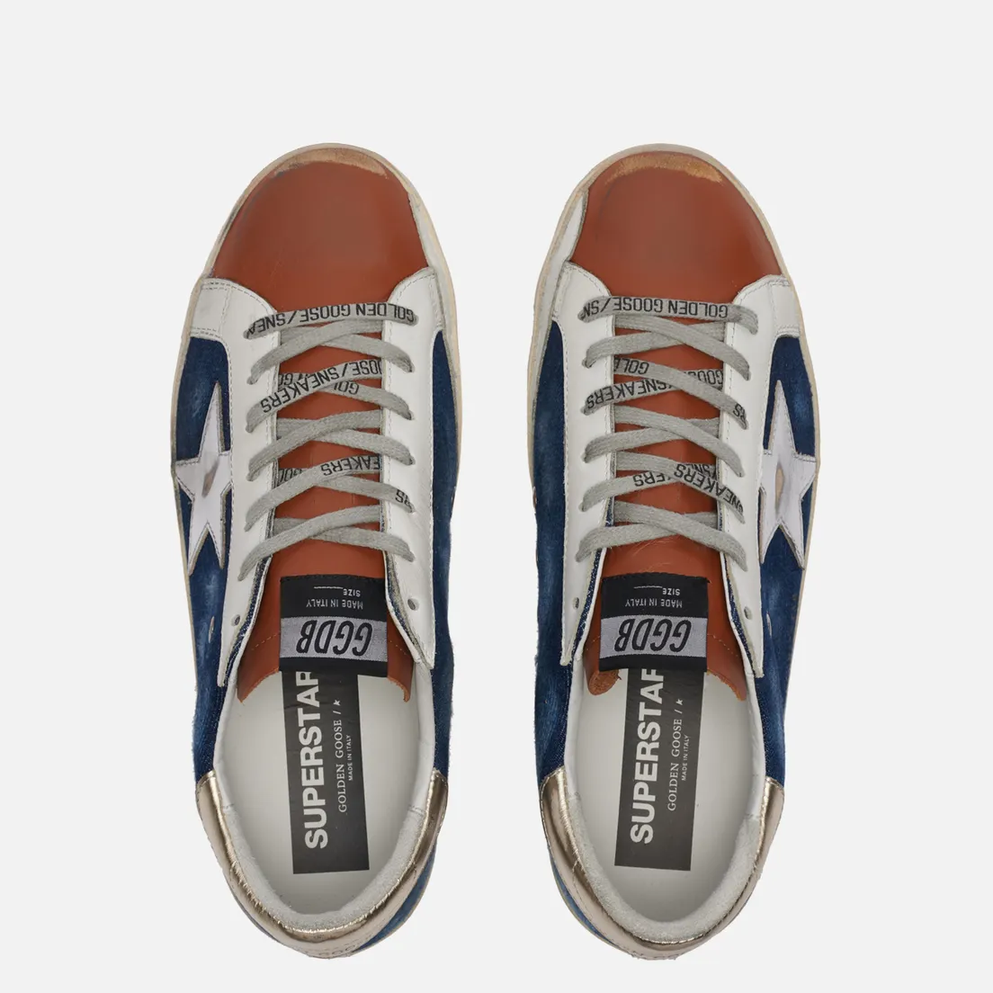 Golden Goose Мужские кроссовки Superstar Denim/Laminated Star