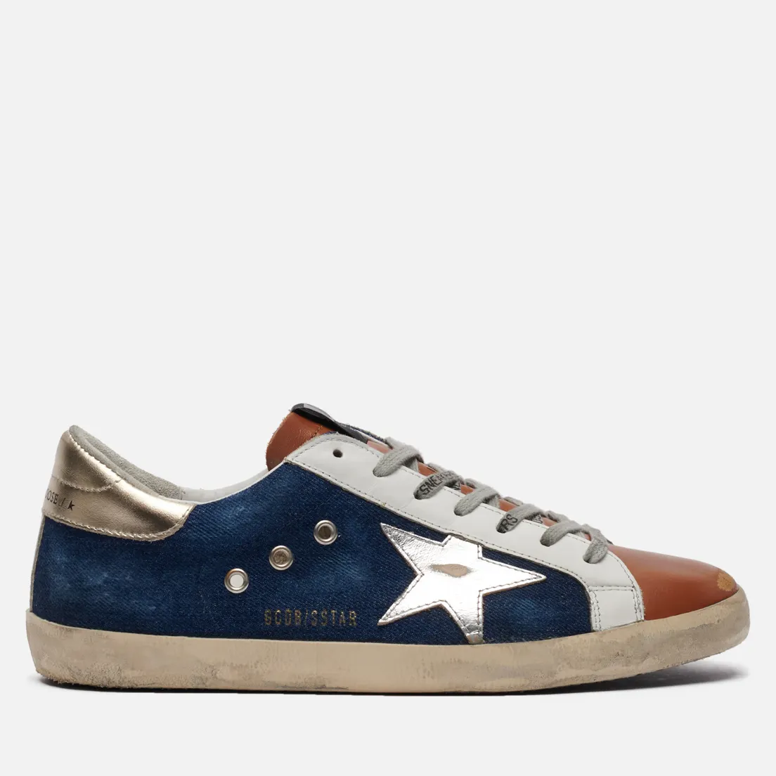 Golden Goose Мужские кроссовки Superstar Denim/Laminated Star