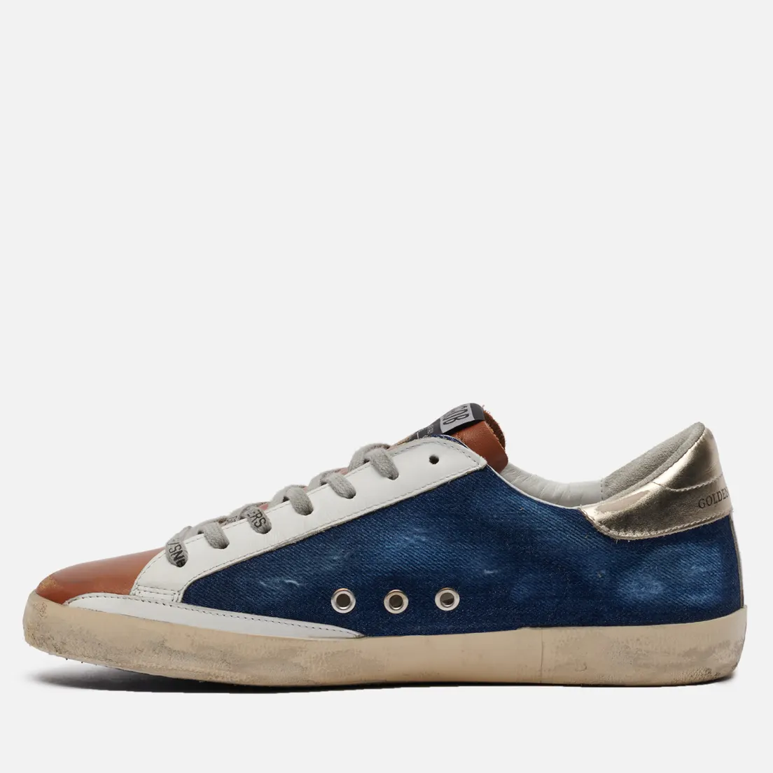 Golden Goose Мужские кроссовки Superstar Denim/Laminated Star
