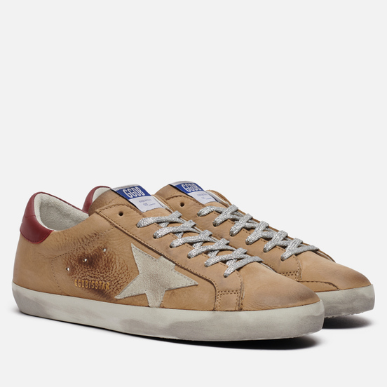 Мужские кроссовки Golden Goose Superstar Nabuk/Suede Star Incense/Ice/Bordeaux
