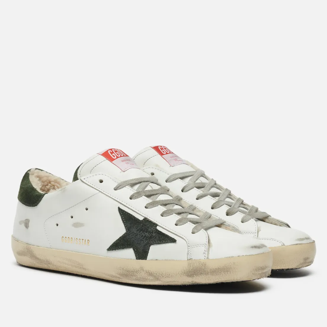Golden Goose Мужские кроссовки Super-Star Leather/Suede Star