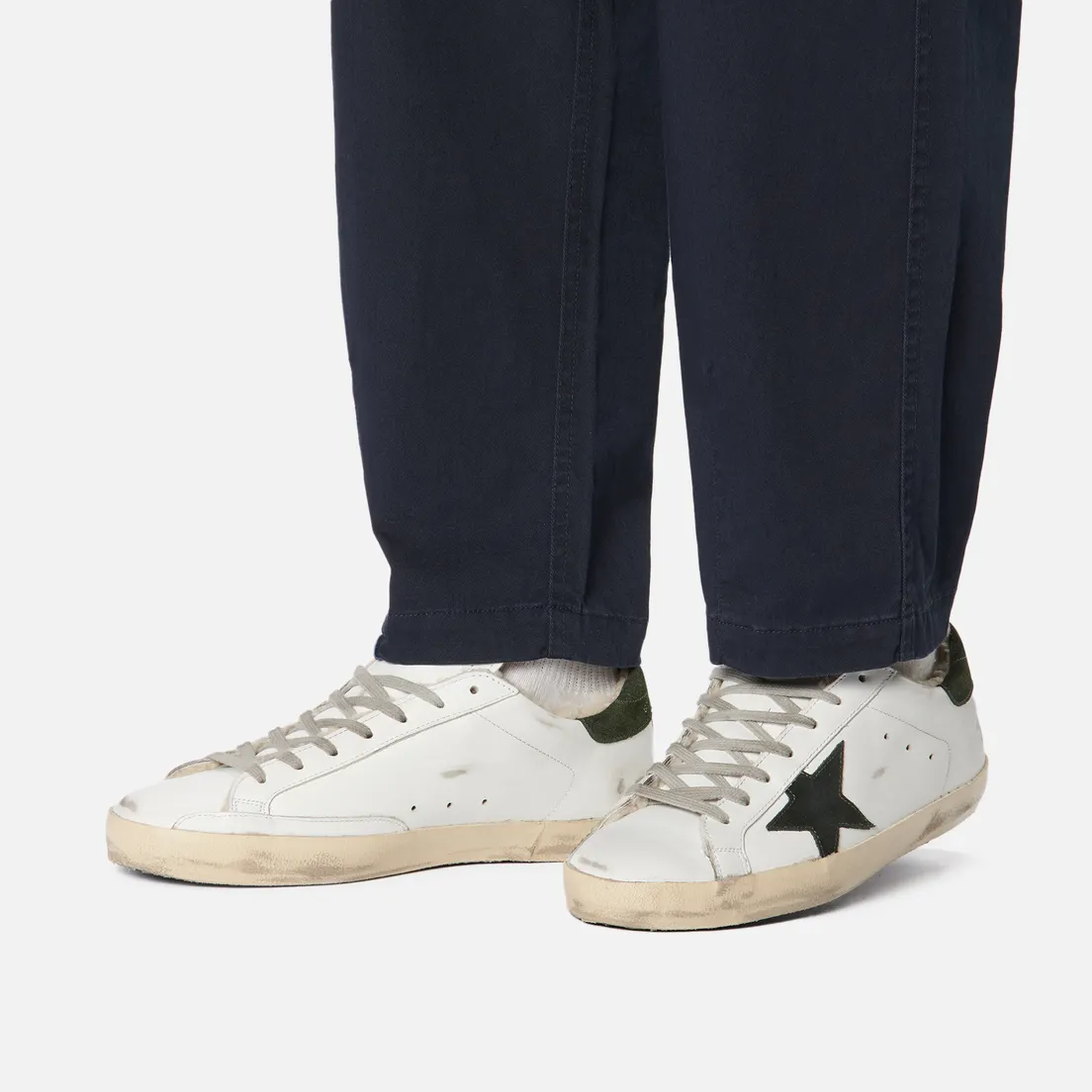Golden Goose Мужские кроссовки Super-Star Leather/Suede Star