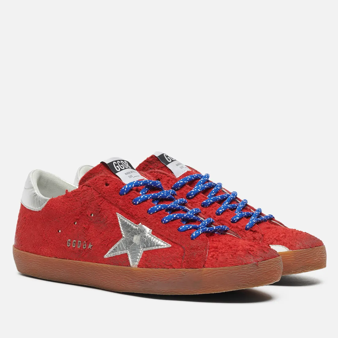 Golden Goose Мужские кроссовки Super-Star Long Hair Suede/Laminated Star