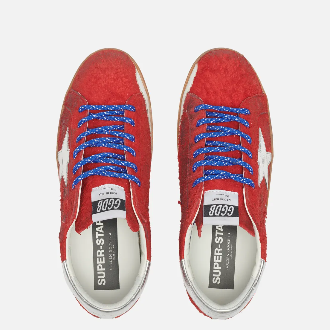 Golden Goose Мужские кроссовки Super-Star Long Hair Suede/Laminated Star