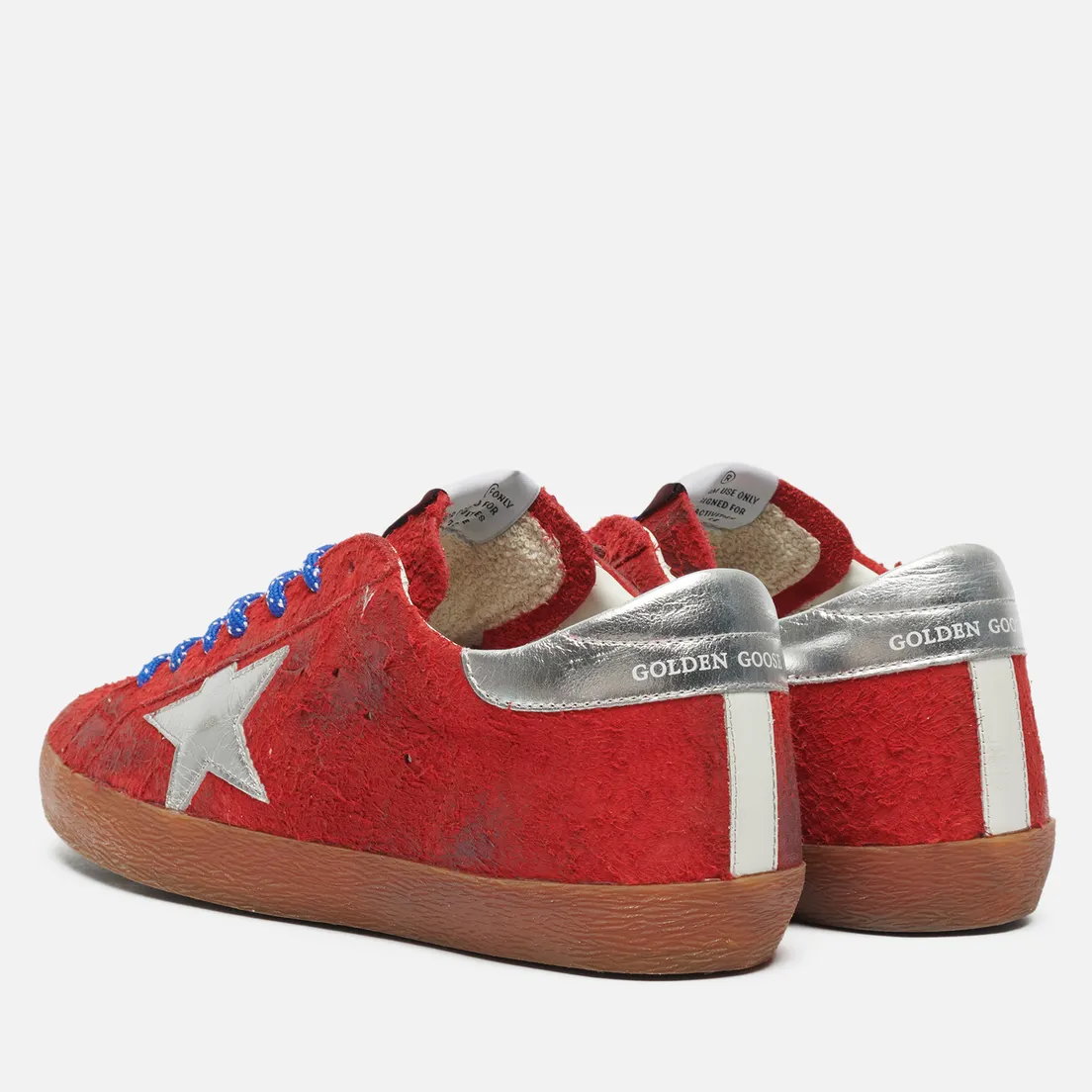 Golden Goose Мужские кроссовки Super-Star Long Hair Suede/Laminated Star