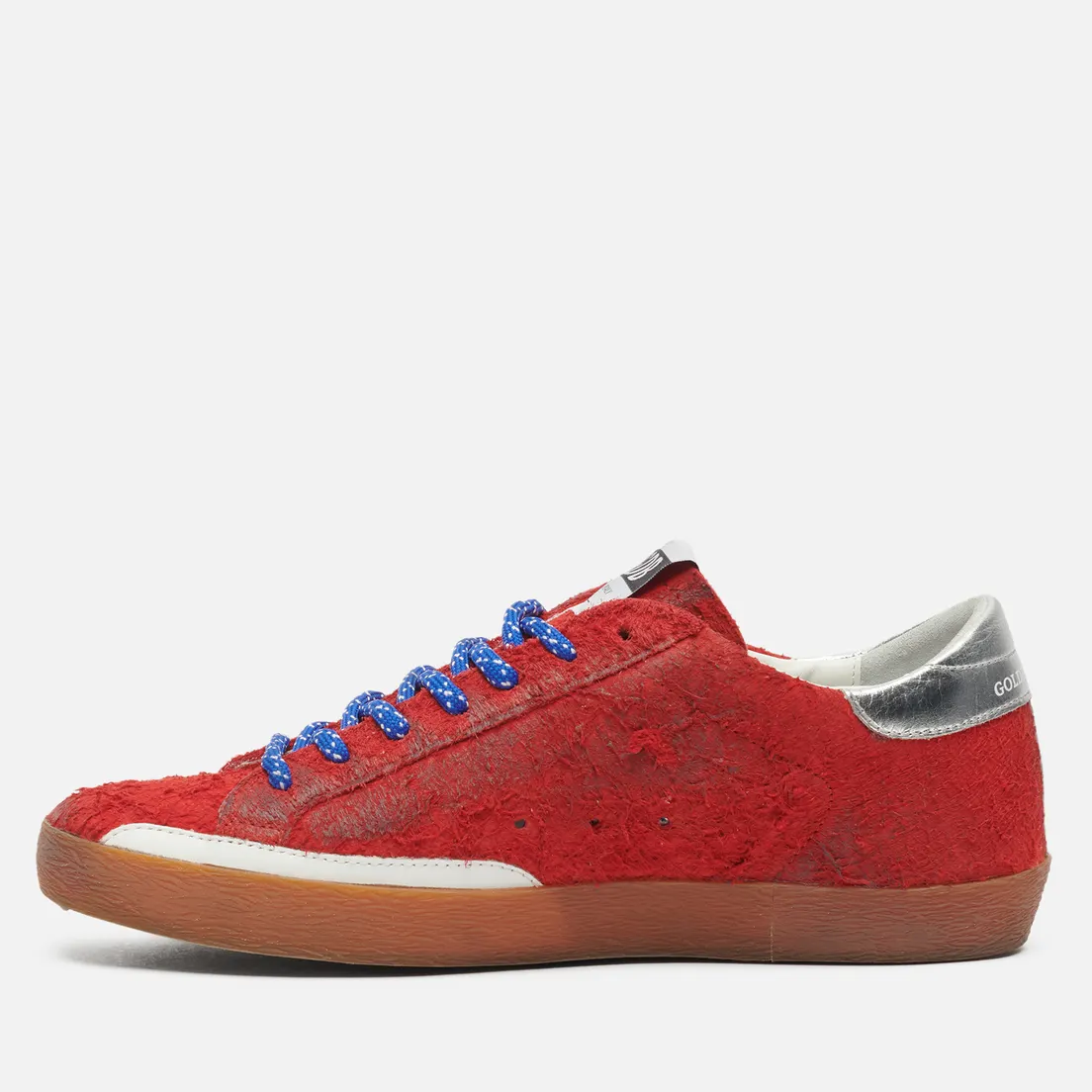 Golden Goose Мужские кроссовки Super-Star Long Hair Suede/Laminated Star