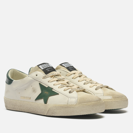 Мужские кроссовки Golden Goose Super-Star Leather Star, цвет белый, размер 45 EU