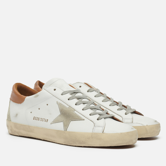 Мужские кроссовки Golden Goose Super-Star Leather/Suede Star White/Ice/Light Brown