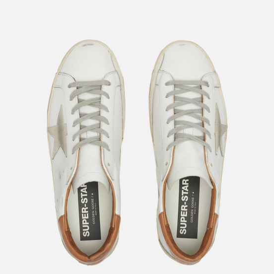 Мужские кроссовки Golden Goose Super-Star Leather/Suede Star White/Ice/Light Brown