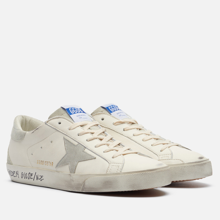 Мужские кроссовки Golden Goose Super-Star Suede Star, цвет белый