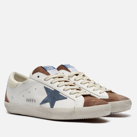 Мужские кроссовки Golden Goose Super-Star Suede Star, цвет белый, размер 41 EU
