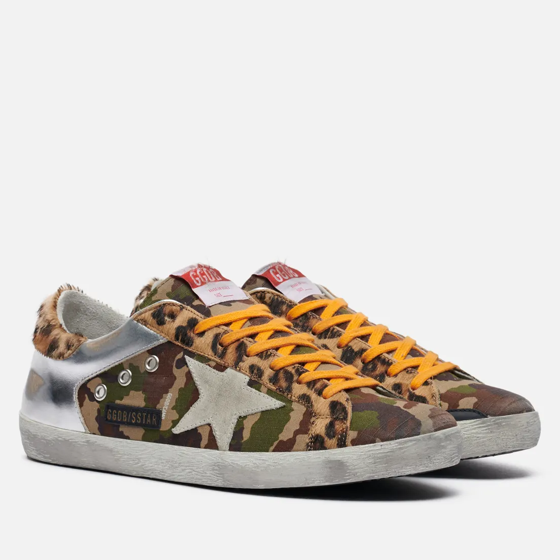 Golden Goose Мужские кроссовки Superstar Camouflage & Laminated