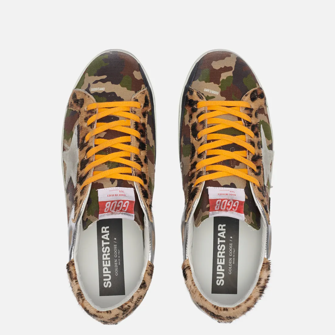 Golden Goose Мужские кроссовки Superstar Camouflage & Laminated
