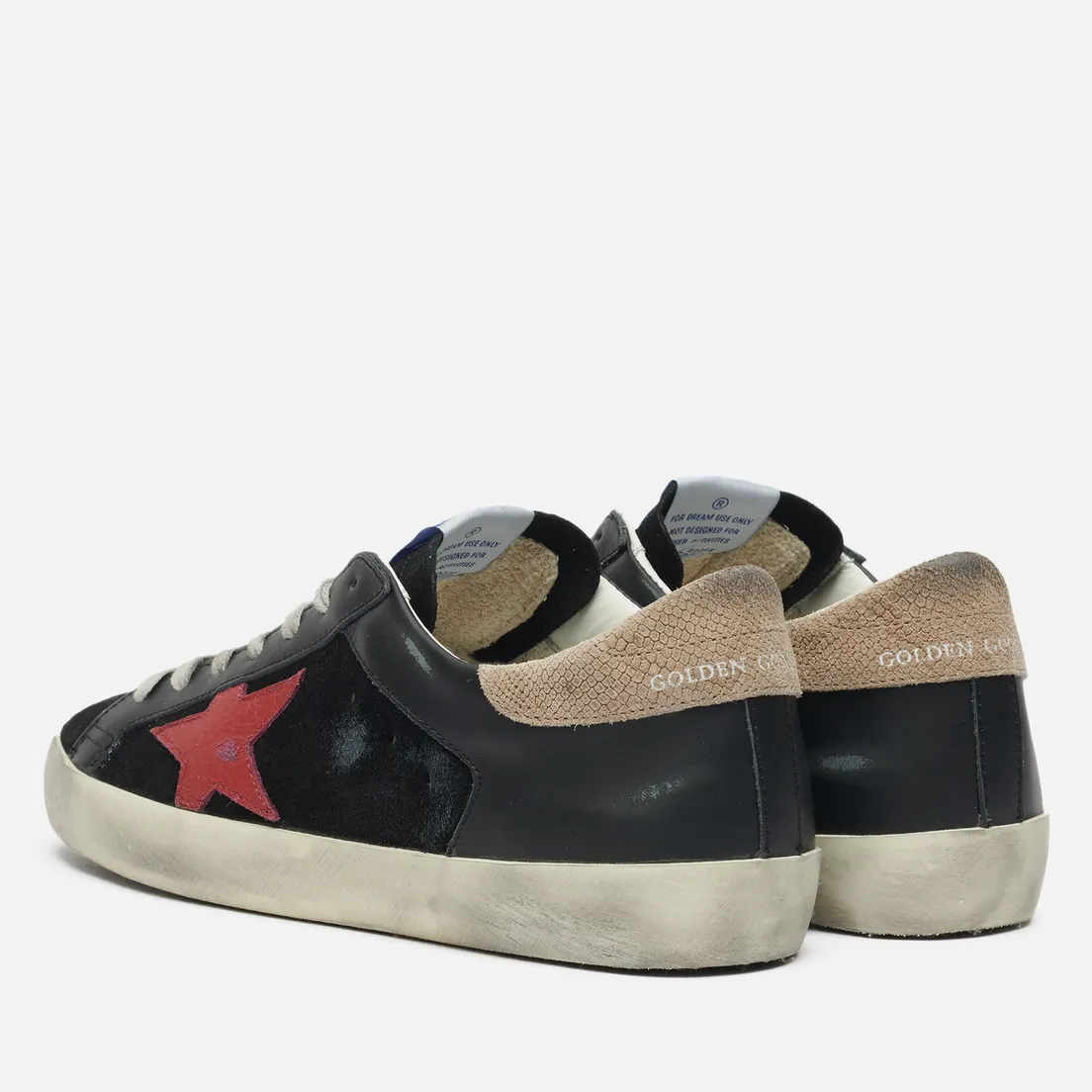 Golden Goose Мужские кроссовки Super-Star Suede/Leather Crack Star Pyton Print