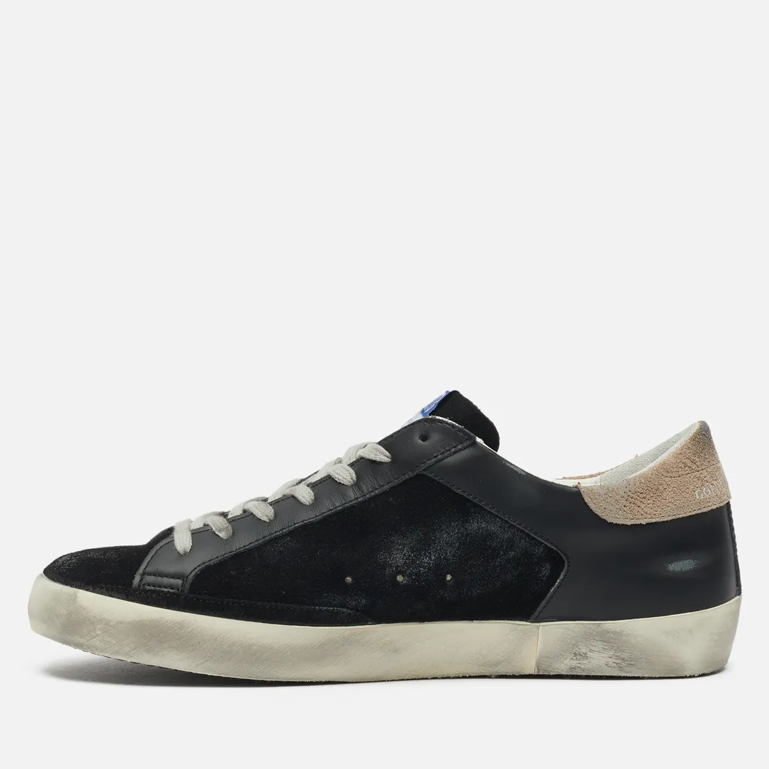 Golden Goose Мужские кроссовки Super-Star Suede/Leather Crack Star Pyton Print