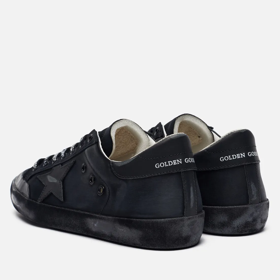 Golden Goose Мужские кроссовки Superstar Satin/Leather Star