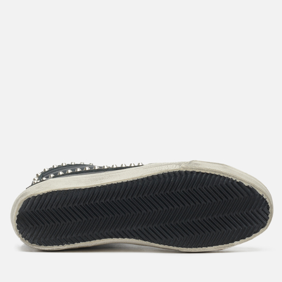 Мужские кроссовки Golden Goose Slide Classic Leather Studs Black