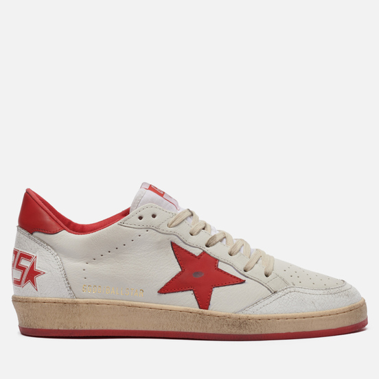 Мужские кроссовки Golden Goose Ball Star Nappa/Matt Leather Star White/Strawberry Red