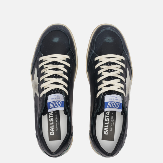 Мужские кроссовки Golden Goose Ball Star Leather/Suede Star Black/Ice