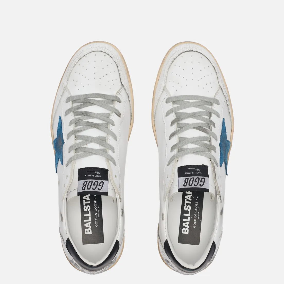 Golden Goose Мужские кроссовки Ball Star Crack Toe Leather/Suede Star