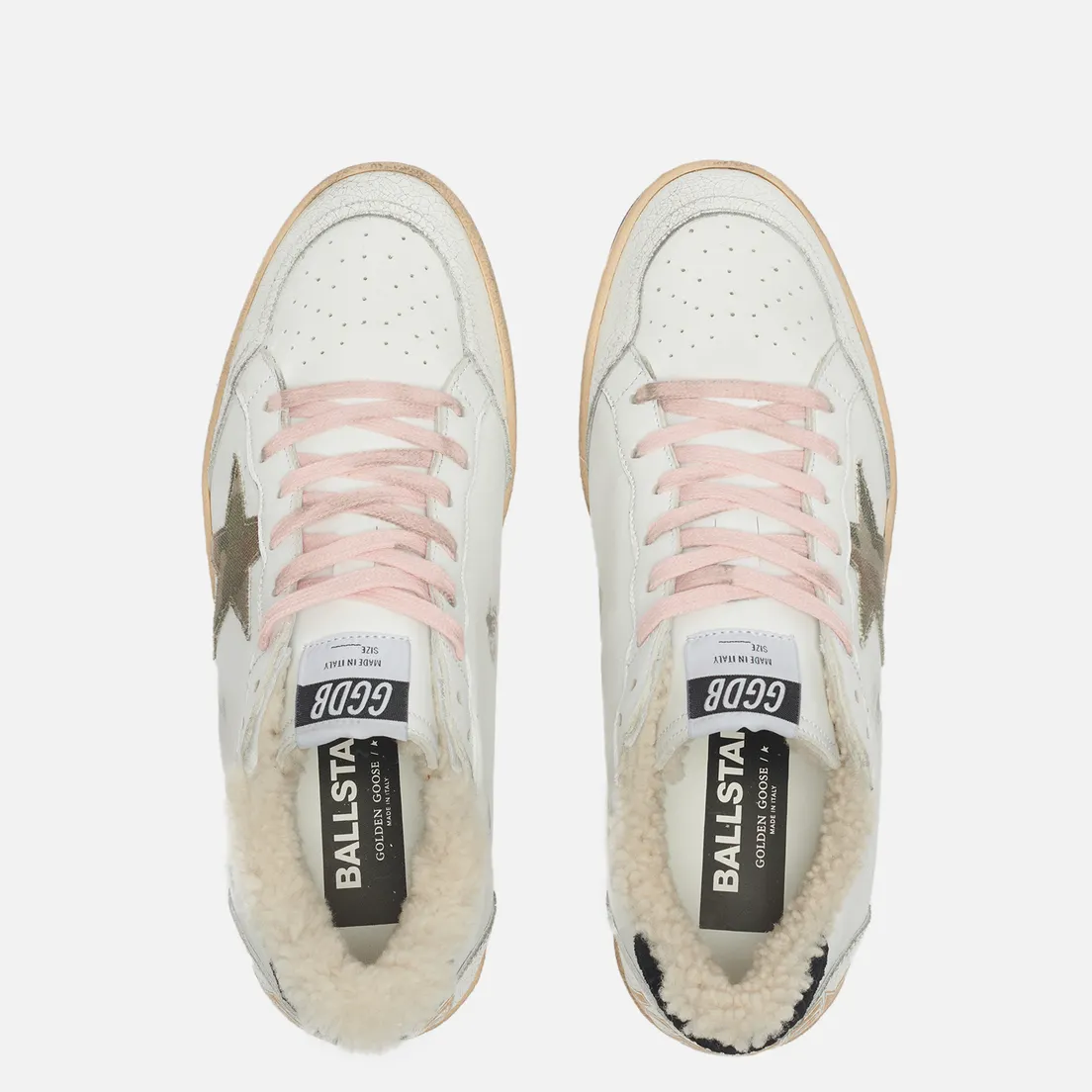 Golden Goose Мужские кроссовки Ball Star Leather/Camouflage Denim Star