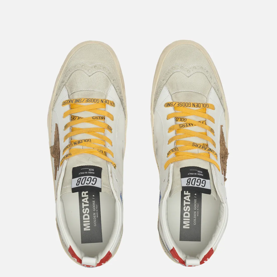 Golden Goose Мужские кроссовки Mid Star leather/Wave Leopard Suede Star