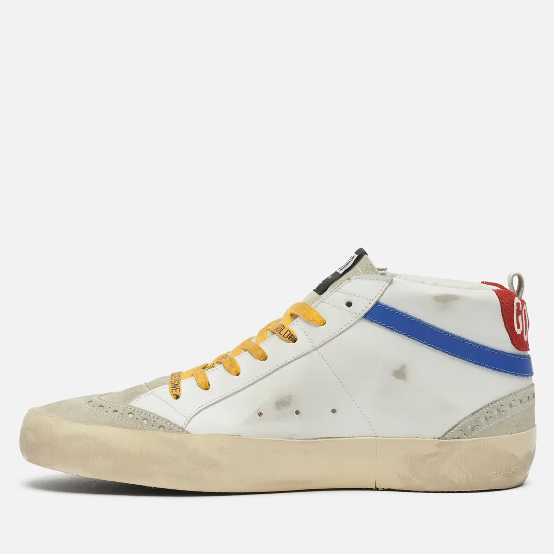 Golden Goose Мужские кроссовки Mid Star leather/Wave Leopard Suede Star