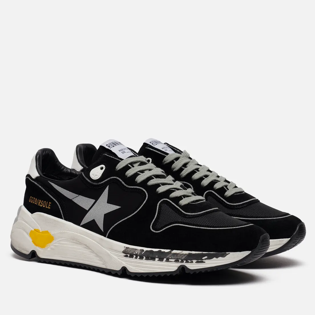 Golden Goose Мужские кроссовки Running Sole Lycra/Print Star