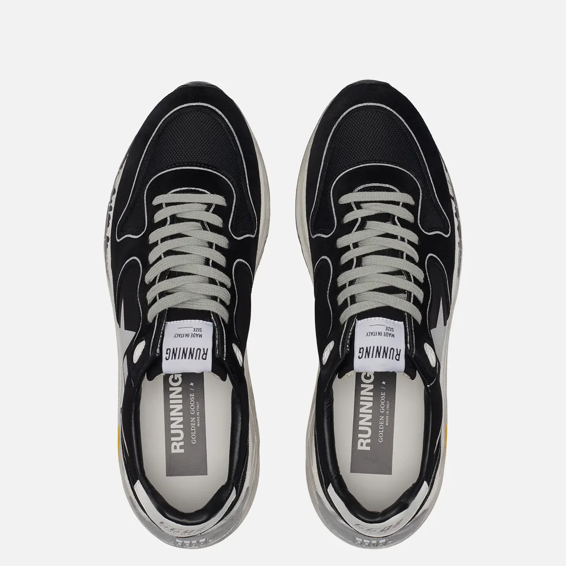 Golden Goose Мужские кроссовки Running Sole Lycra/Print Star