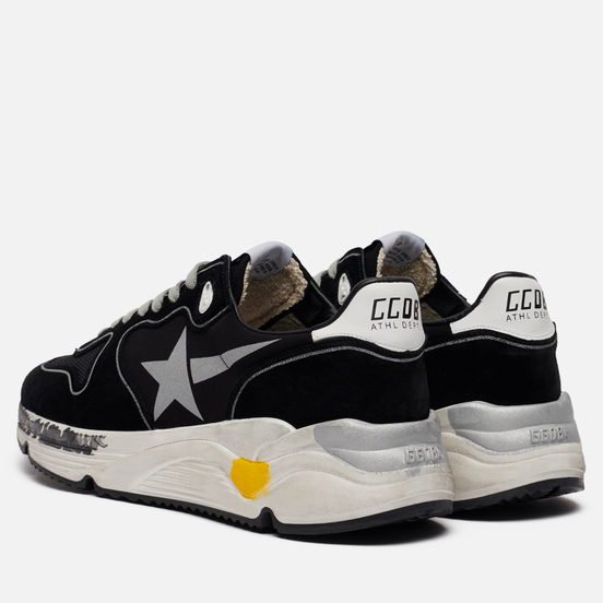 Мужские кроссовки Golden Goose Running Sole Lycra/Print Star Black/Silver/White