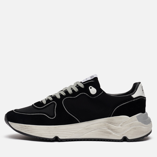 Мужские кроссовки Golden Goose Running Sole Lycra/Print Star Black/Silver/White