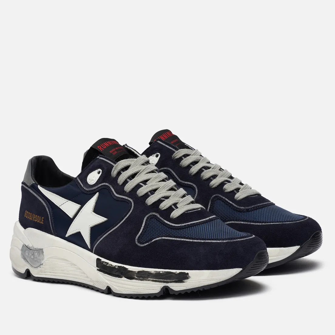 Golden Goose Мужские кроссовки Running Sole Nylon/Leather Star