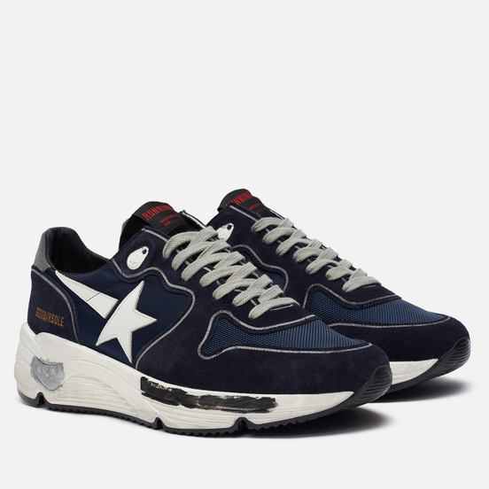 Мужские кроссовки Golden Goose Running Sole Nylon/Leather Star Navy/Deep Blue/White/Silver