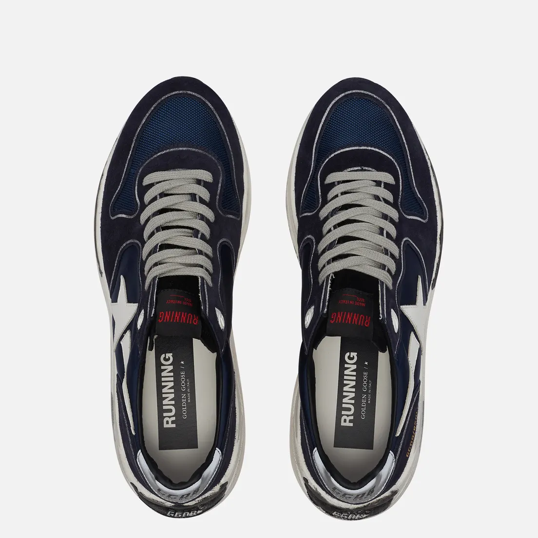 Golden Goose Мужские кроссовки Running Sole Nylon/Leather Star