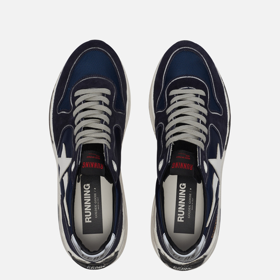 Мужские кроссовки Golden Goose Running Sole Nylon/Leather Star Navy/Deep Blue/White/Silver