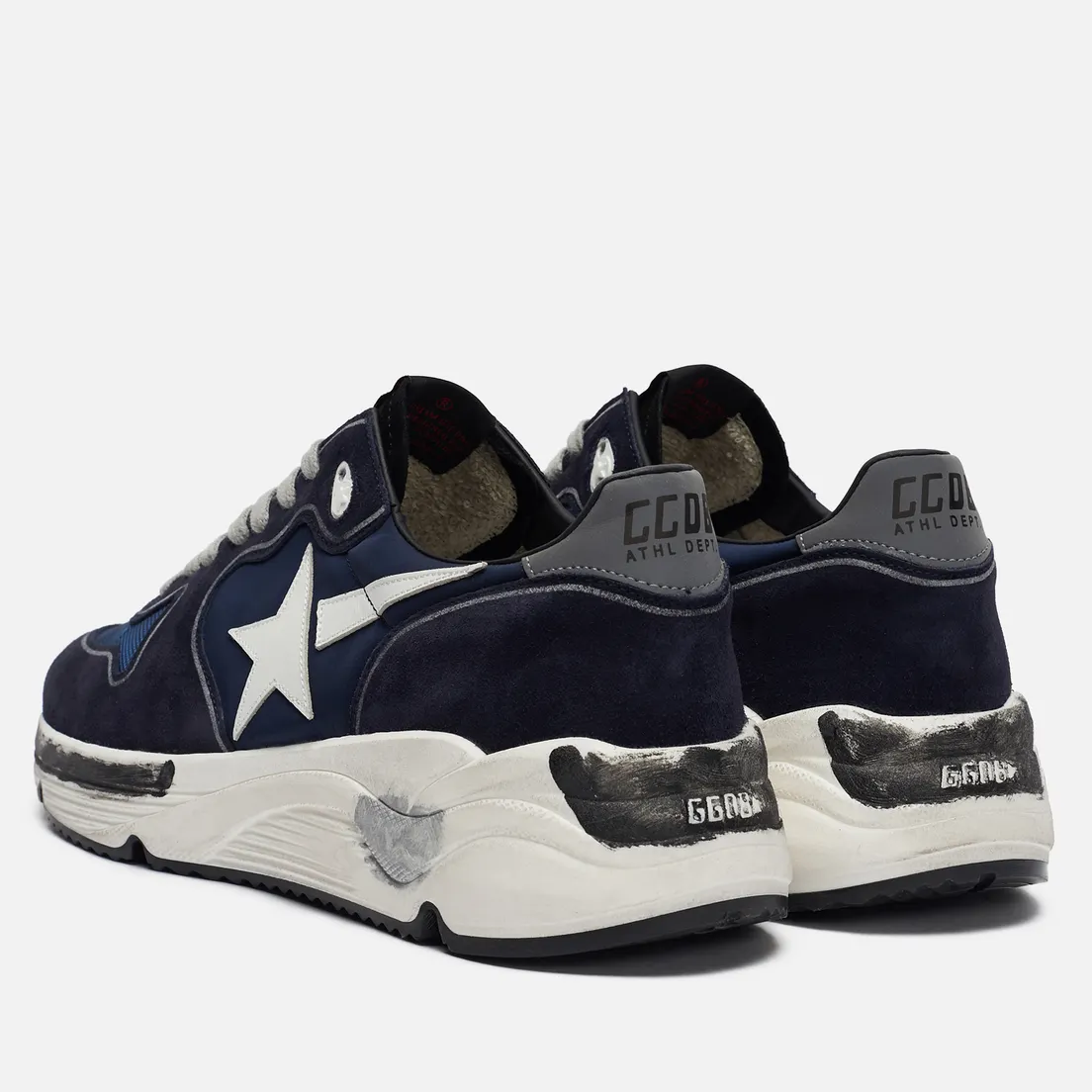 Golden Goose Мужские кроссовки Running Sole Nylon/Leather Star