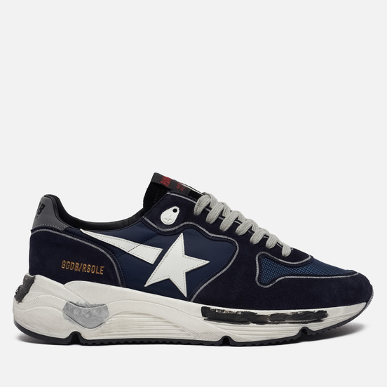 Мужские кроссовки Golden Goose Running Sole Nylon/Leather Star Navy/Deep Blue/White/Silver
