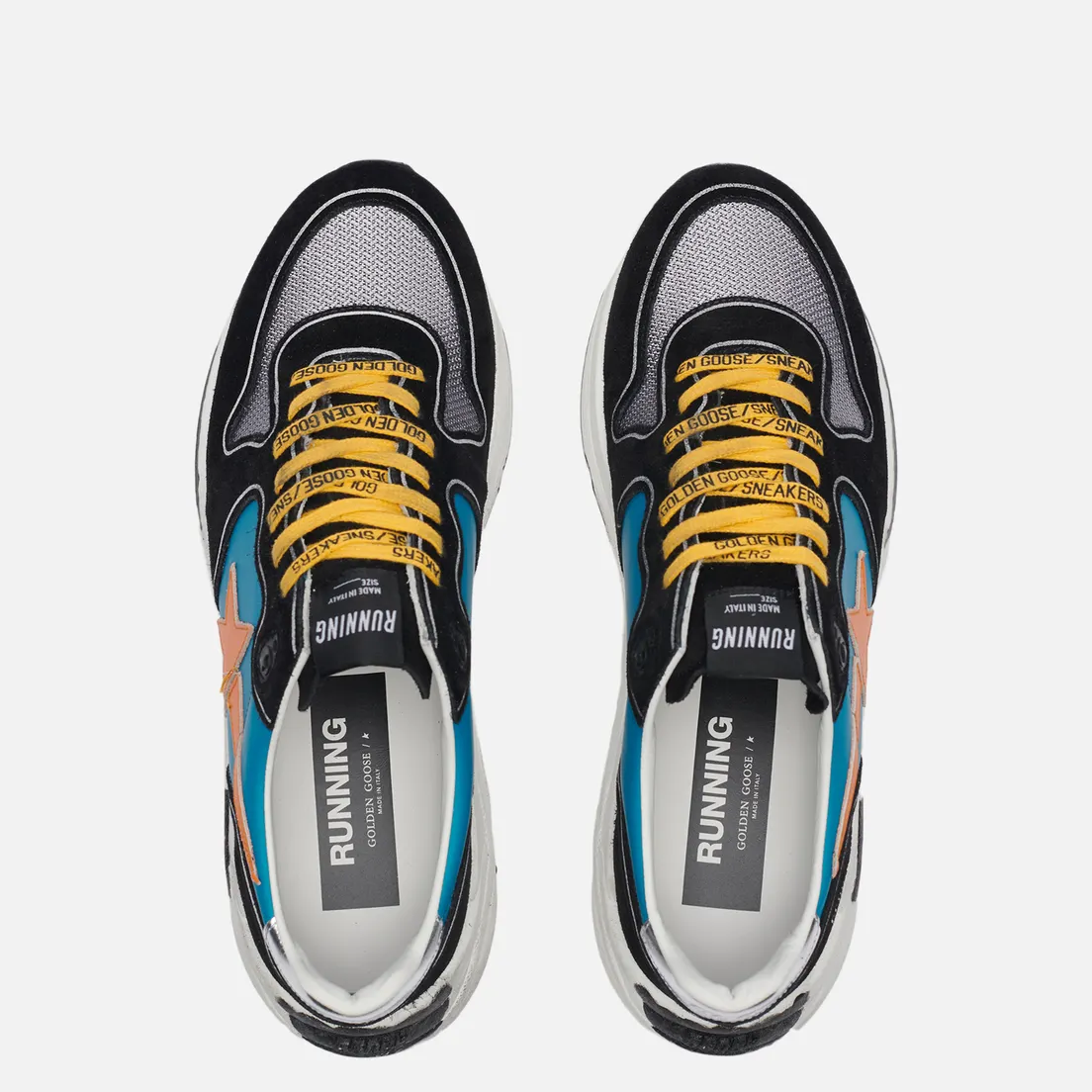 Golden Goose Мужские кроссовки Running Sole Leather/Leather Star
