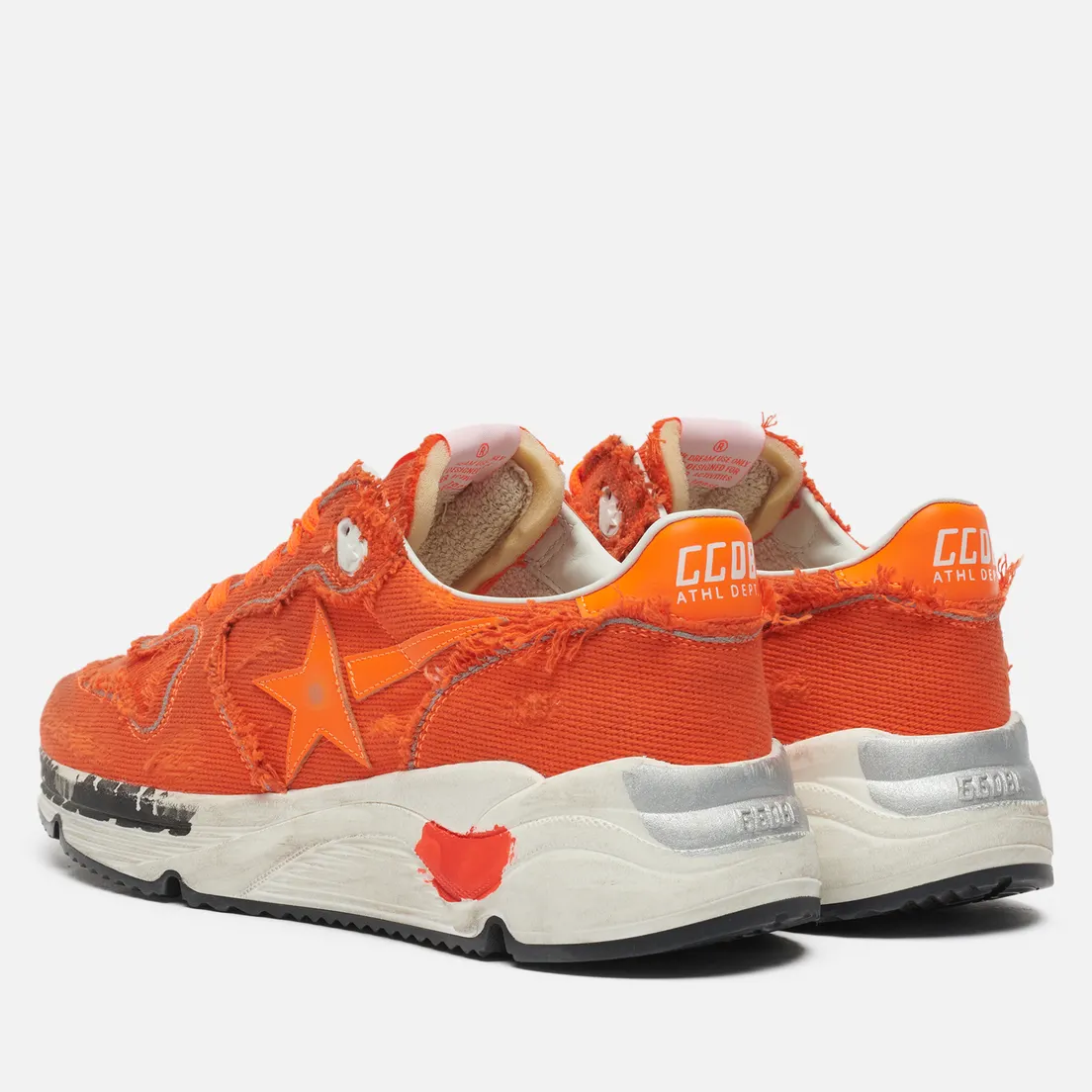 Golden Goose Мужские кроссовки Running Sole Faryed Canvas/Leather Star