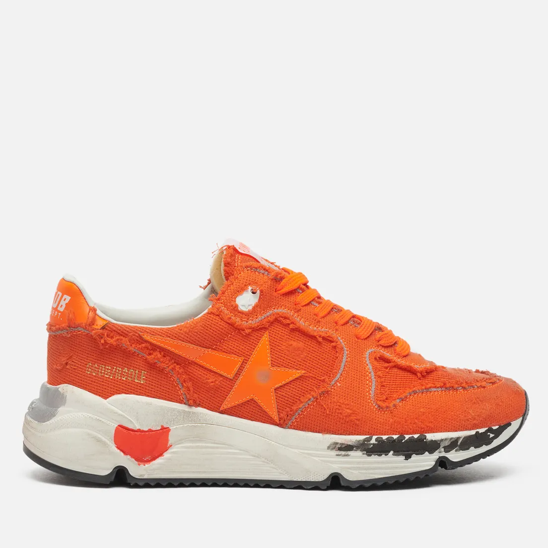 Golden Goose Мужские кроссовки Running Sole Faryed Canvas/Leather Star