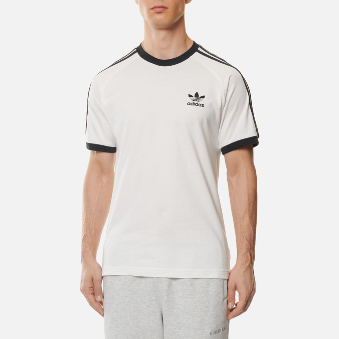 Мужская футболка adidas Originals, цвет белый, размер S GN3494 SS Adicolor Classics 3-Stripes - фото 3