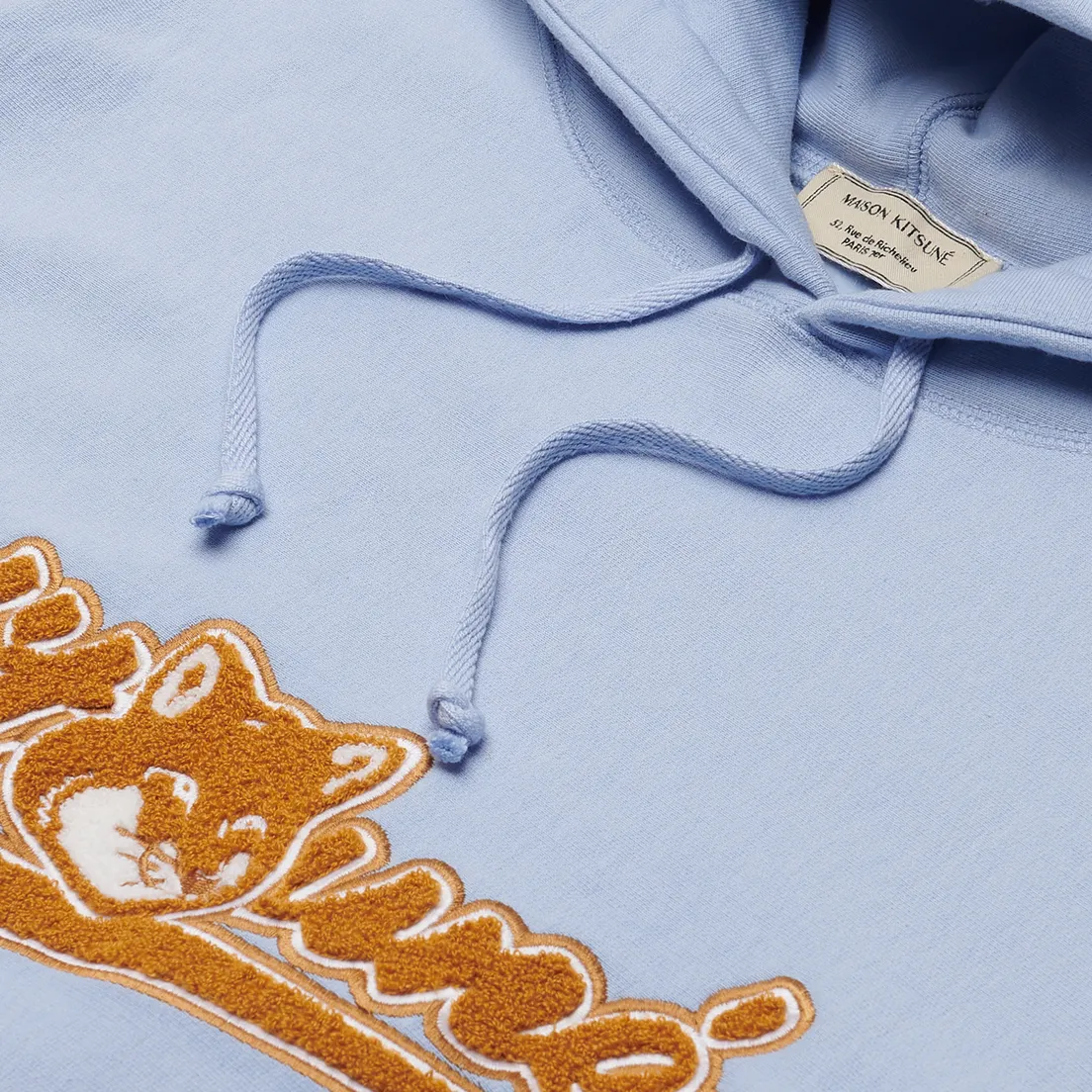 Maison Kitsune Мужская толстовка Varsity Fox Color Block Regular Hoodie