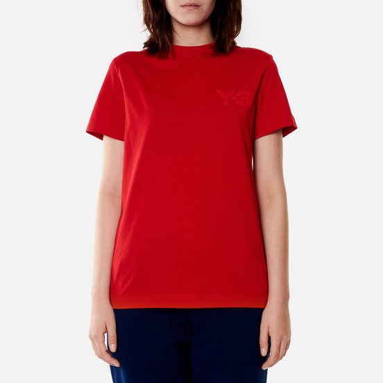 Женская футболка Y-3 Classic Logo Scarlet