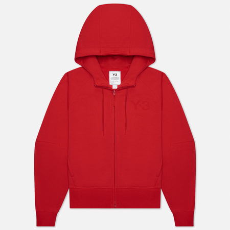 Женская толстовка Y-3 Classic Logo Full Zip-Hoodie, цвет красный, размер L