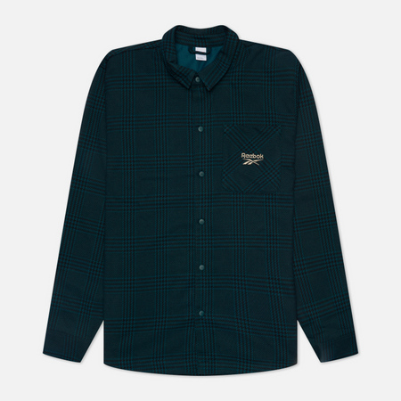 Мужская рубашка Reebok Classic Holiday Flannel, цвет зелёный, размер L