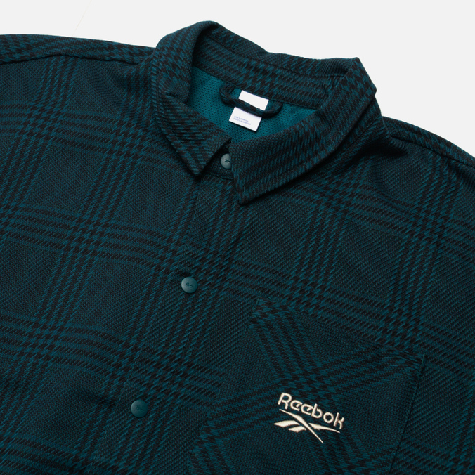 Мужская рубашка Reebok, цвет зелёный, размер XXL GV3433 Classic Holiday Flannel - фото 2
