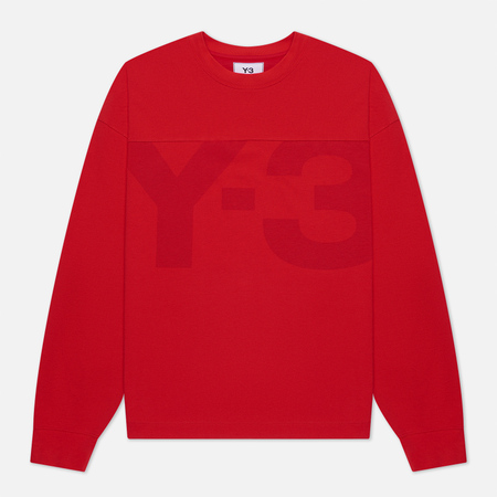 Мужская толстовка Y-3 Classic Heavy Pique Crew Neck, цвет красный, размер XL