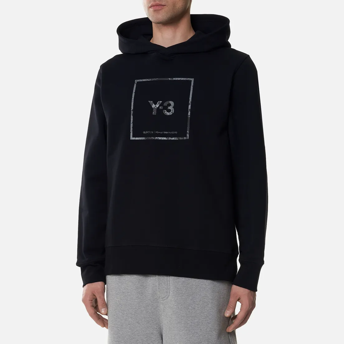 Y-3 Мужская толстовка Square Label Graphic Hoodie