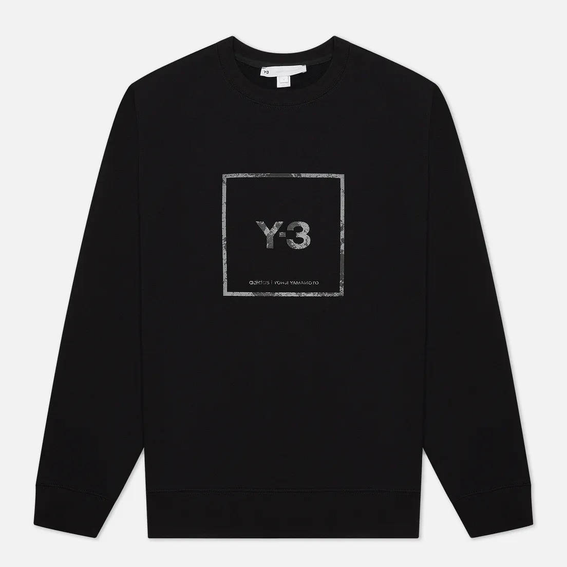 Y-3 Мужская толстовка Square Label Graphic Crew Neck