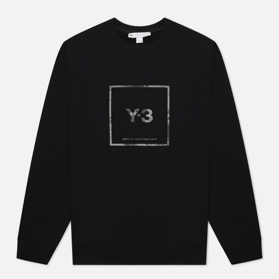 Мужская толстовка Y-3 Square Label Graphic Crew Neck Black